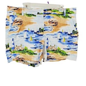 Crown And Ivy Curvy Shorts Womens Size 16W Lake Designs Blue